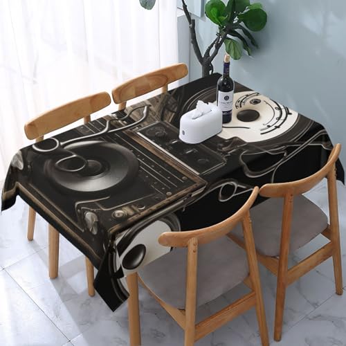 DCARSETCV Rechteckige Tischdecke mit Musikkunstdruck, 183 x 137 cm, waschbare Tischdecke für Küche, Esszimmer, Hochzeit, Partys DCARSETCV Rechteckige Tischdecke mit Musikkunstdruck, 183 x 137 cm, waschbare Tischdecke für Küche, Esszimmer, Hochzeit, Partys von DCARSETCV