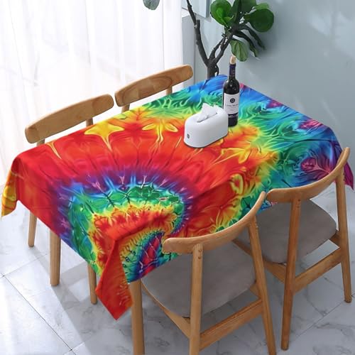 DCARSETCV Rechteckige Tischdecke mit Regenbogen-Batikmuster, 183 x 137 cm, Stoff-Tischdecke, waschbar, Tischdecke für Küche, Esszimmer, Dekoration, Hochzeitsfeiern DCARSETCV Rechteckige Tischdecke mit Regenbogen-Batikmuster, 183 x 137 cm, Stoff-Tischdecke, waschbar, Tischdecke für Küche, Esszimmer, Dekoration, Hochzeitsfeiern von DCARSETCV