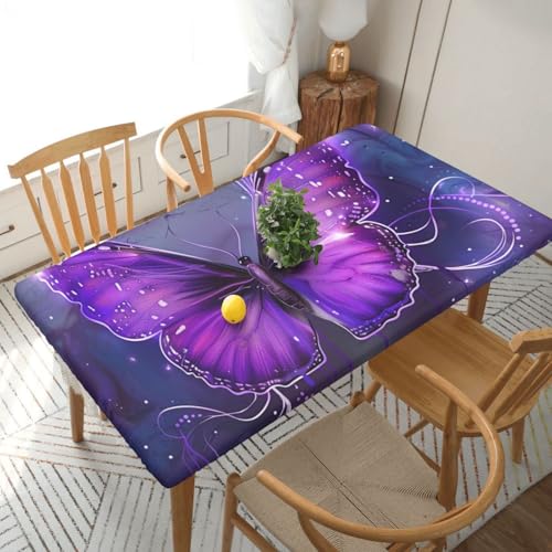 DCARSETCV Rechteckige Tischdecke mit Schmetterlingsdruck, passend für 152 cm Tisch, Stoff, elastischer Rand, Tischdecke für Küche, Esszimmer, Party, Hochzeit DCARSETCV Rechteckige Tischdecke mit Schmetterlingsdruck, passend für 152 cm Tisch, Stoff, elastischer Rand, Tischdecke für Küche, Esszimmer, Party, Hochzeit von DCARSETCV
