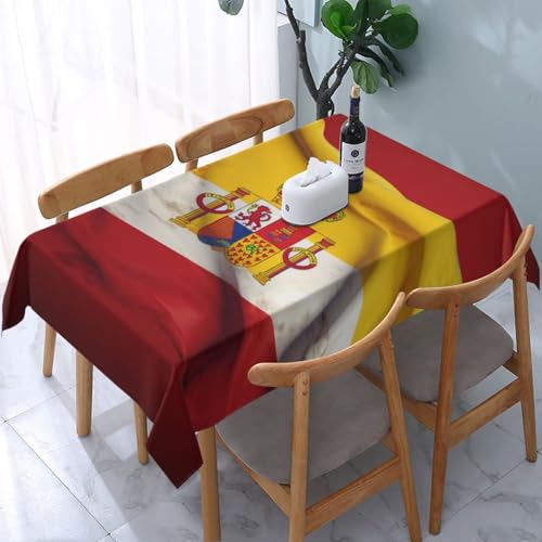 DCARSETCV Rechteckige Tischdecke mit Spanien-Flagge, bedruckt, 183 x 137 cm, Stofftischdecke, waschbar, Tischdecke für Küche, Esszimmer, Dekoration, Hochzeitsfeiern DCARSETCV Rechteckige Tischdecke mit Spanien-Flagge, bedruckt, 183 x 137 cm, Stofftischdecke, waschbar, Tischdecke für Küche, Esszimmer, Dekoration, Hochzeitsfeiern von DCARSETCV