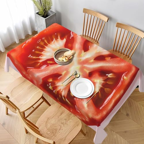 DCARSETCV Rechteckige Tischdecke mit Tomatenscheiben-Motiv, 228 x 152 cm, waschbar, Tischdecke für Küche, Esszimmer, Hochzeit, Partys DCARSETCV Rechteckige Tischdecke mit Tomatenscheiben-Motiv, 228 x 152 cm, waschbar, Tischdecke für Küche, Esszimmer, Hochzeit, Partys von DCARSETCV