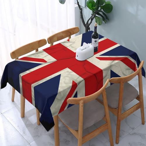DCARSETCV Rechteckige Tischdecke mit UK-Flagge, bedruckt, 183 x 137 cm, Stofftischdecke, waschbar, Tischdecke für Küche, Esszimmer, Dekoration, Hochzeitsfeiern DCARSETCV Rechteckige Tischdecke mit UK-Flagge, bedruckt, 183 x 137 cm, Stofftischdecke, waschbar, Tischdecke für Küche, Esszimmer, Dekoration, Hochzeitsfeiern von DCARSETCV
