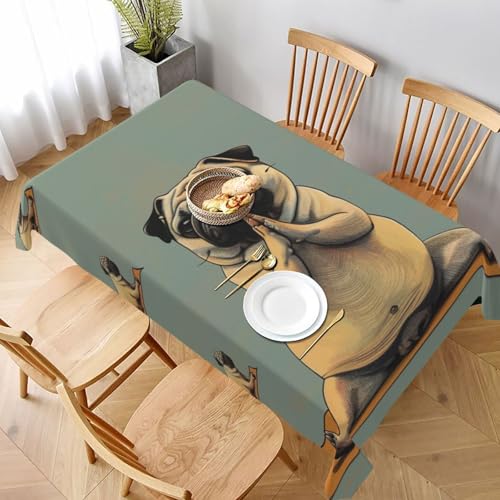 DCARSETCV Rechteckige Tischdecke mit Yoga-Mops-Motiv, 228 x 152 cm, Stoff-Tischdecke, waschbar, Tischdecke für Küche, Esszimmer, Hochzeit, Partys DCARSETCV Rechteckige Tischdecke mit Yoga-Mops-Motiv, 228 x 152 cm, Stoff-Tischdecke, waschbar, Tischdecke für Küche, Esszimmer, Hochzeit, Partys von DCARSETCV