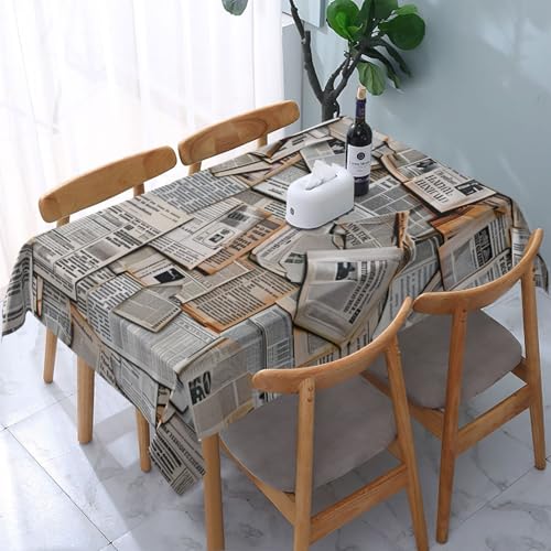 DCARSETCV Rechteckige Tischdecke mit Zeitungsaufdruck, 183 x 137 cm, waschbar, Tischdecke für Küche, Esszimmer, Hochzeit, Partys DCARSETCV Rechteckige Tischdecke mit Zeitungsaufdruck, 183 x 137 cm, waschbar, Tischdecke für Küche, Esszimmer, Hochzeit, Partys von DCARSETCV