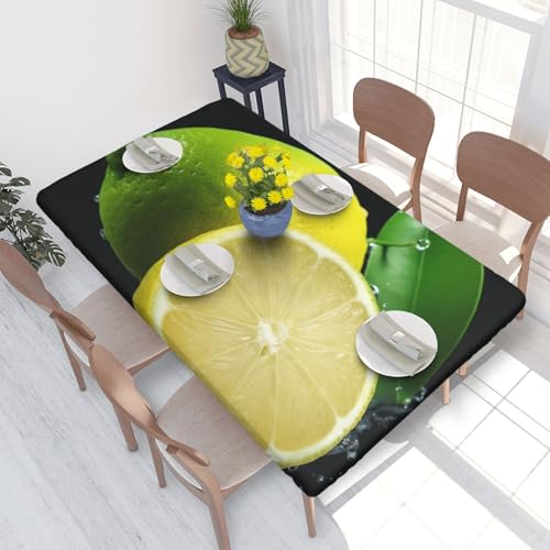 DCARSETCV Rechteckige Tischdecke mit Zitronenfrucht-Druck, passend für 122 cm Tisch, Stoff, elastischer Rand, Tischdecke für Küche, Esszimmer, Party, Hochzeit DCARSETCV Rechteckige Tischdecke mit Zitronenfrucht-Druck, passend für 122 cm Tisch, Stoff, elastischer Rand, Tischdecke für Küche, Esszimmer, Party, Hochzeit von DCARSETCV