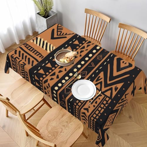 DCARSETCV Rechteckige Tischdecke mit afrikanischem Schlammmuster, bedruckt, 228 x 152 cm, waschbare Tischdecke für Küche, Esszimmer, Dekoration, Hochzeitsfeiern DCARSETCV Rechteckige Tischdecke mit afrikanischem Schlammmuster, bedruckt, 228 x 152 cm, waschbare Tischdecke für Küche, Esszimmer, Dekoration, Hochzeitsfeiern von DCARSETCV