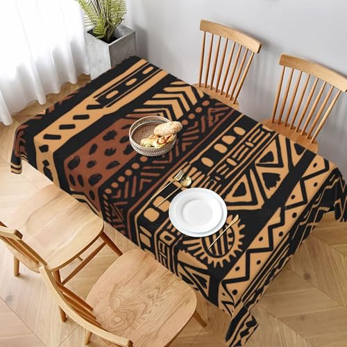 DCARSETCV Rechteckige Tischdecke mit afrikanischem Schlammmuster, bedruckt, 228 x 152 cm, waschbare Tischdecke für Küche, Esszimmer, Dekoration, Hochzeitsfeiern DCARSETCV Rechteckige Tischdecke mit afrikanischem Schlammmuster, bedruckt, 228 x 152 cm, waschbare Tischdecke für Küche, Esszimmer, Dekoration, Hochzeitsfeiern von DCARSETCV