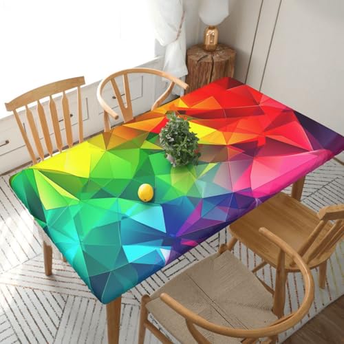 DCARSETCV Rechteckige Tischdecke mit geometrischem Blumenmuster, passend für 152 cm Tisch, Stoff, elastischer Rand, Tischdecke für Küche, Esszimmer, Party, Hochzeit DCARSETCV Rechteckige Tischdecke mit geometrischem Blumenmuster, passend für 152 cm Tisch, Stoff, elastischer Rand, Tischdecke für Küche, Esszimmer, Party, Hochzeit von DCARSETCV
