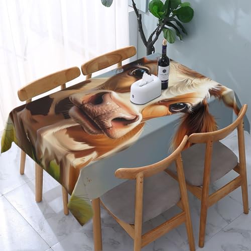 DCARSETCV Rechteckige Tischdecke mit niedlichem Kuhmotiv, 183 x 137 cm, waschbar, Tischdecke für Küche, Esszimmer, Hochzeit, Partys DCARSETCV Rechteckige Tischdecke mit niedlichem Kuhmotiv, 183 x 137 cm, waschbar, Tischdecke für Küche, Esszimmer, Hochzeit, Partys von DCARSETCV