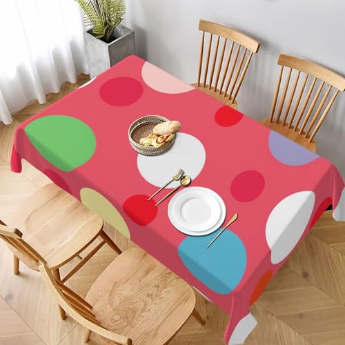 DCARSETCV Rechteckige Tischdecke mit niedlichem Punktemuster, 228 x 152 cm, waschbar, Tischdecke für Küche, Esszimmer, Hochzeit, Partys DCARSETCV Rechteckige Tischdecke mit niedlichem Punktemuster, 228 x 152 cm, waschbar, Tischdecke für Küche, Esszimmer, Hochzeit, Partys von DCARSETCV