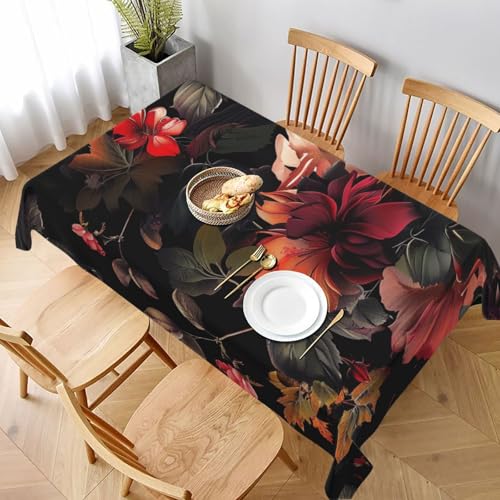 DCARSETCV Rechteckige Tischdecke mit schönem Blumendruck, 228 x 152 cm, waschbare Tischdecke für Küche, Esszimmer, Hochzeit, Partys DCARSETCV Rechteckige Tischdecke mit schönem Blumendruck, 228 x 152 cm, waschbare Tischdecke für Küche, Esszimmer, Hochzeit, Partys von DCARSETCV