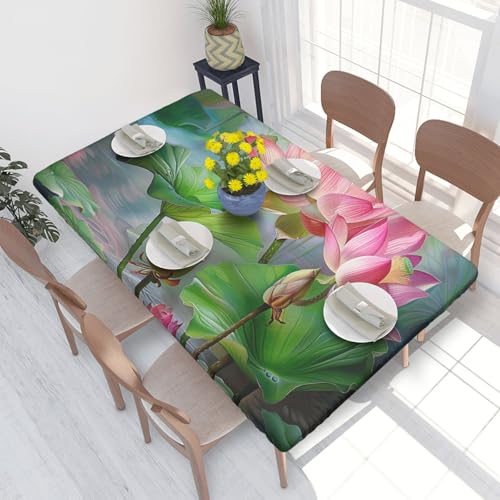 DCARSETCV Rechteckige Tischdecke mit schönen Blumen und Früchten im Wasser, bedruckt, für 120 cm Tisch, Stoff, elastischer Rand, Tischdecke für Küche, Esszimmer, Party, Hochzeit DCARSETCV Rechteckige Tischdecke mit schönen Blumen und Früchten im Wasser, bedruckt, für 120 cm Tisch, Stoff, elastischer Rand, Tischdecke für Küche, Esszimmer, Party, Hochzeit von DCARSETCV