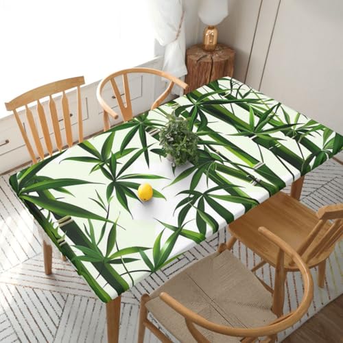 DCARSETCV Rechteckige Tischdecke mit tropischen Blättern, bedruckt, Blumenmuster, passend für 152 cm Tisch, Stoff, elastischer Rand, Tischdecke für Küche, Esszimmer, Party, Hochzeit DCARSETCV Rechteckige Tischdecke mit tropischen Blättern, bedruckt, Blumenmuster, passend für 152 cm Tisch, Stoff, elastischer Rand, Tischdecke für Küche, Esszimmer, Party, Hochzeit von DCARSETCV