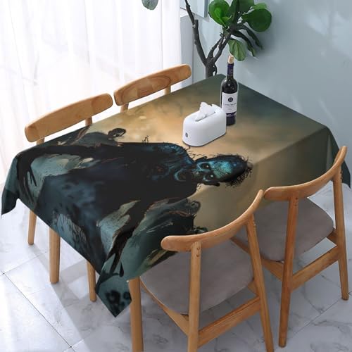 DCARSETCV Rechteckige Tischdecke mit vielen Zombie-Muster, 183 x 137 cm, Stoff-Tischdecke, waschbar, Tischdecke für Küche, Esszimmer, Dekoration, Hochzeitsfeiern DCARSETCV Rechteckige Tischdecke mit vielen Zombie-Muster, 183 x 137 cm, Stoff-Tischdecke, waschbar, Tischdecke für Küche, Esszimmer, Dekoration, Hochzeitsfeiern von DCARSETCV