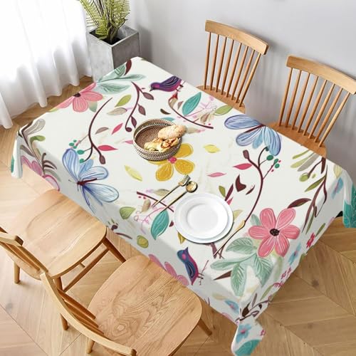 DCARSETCV Romantische, ausgefallene Tischdecke, bedruckt, rechteckig, 228 x 152 cm, Stoff-Tischdecke, waschbar, Tischdecke für Küche, Esszimmer, Dekoration, Hochzeitsfeiern DCARSETCV Romantische, ausgefallene Tischdecke, bedruckt, rechteckig, 228 x 152 cm, Stoff-Tischdecke, waschbar, Tischdecke für Küche, Esszimmer, Dekoration, Hochzeitsfeiern von DCARSETCV