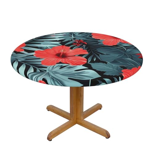 DCARSETCV Roter Hibiskus bedruckte runde Tischdecke, kleine Größe, Stofftischdecke, waschbar, Tischdecke mit elastischem Rand, für Küche, Esszimmer, Hochzeit, Partys DCARSETCV Roter Hibiskus bedruckte runde Tischdecke, kleine Größe, Stofftischdecke, waschbar, Tischdecke mit elastischem Rand, für Küche, Esszimmer, Hochzeit, Partys von DCARSETCV