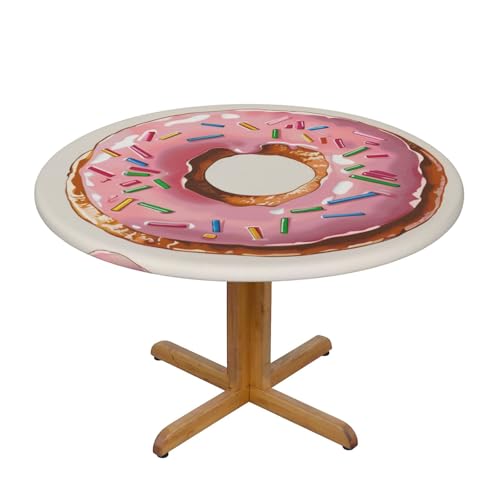 DCARSETCV Runde Tischdecke mit Donut-Motiv, mittelgroß, Stoff, waschbar, Tischdecke mit elastischem Rand, für Küche, Esszimmer, Hochzeit, Partys DCARSETCV Runde Tischdecke mit Donut-Motiv, mittelgroß, Stoff, waschbar, Tischdecke mit elastischem Rand, für Küche, Esszimmer, Hochzeit, Partys von DCARSETCV