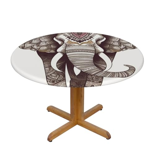DCARSETCV Runde Tischdecke mit Elefantenmotiv, klein, waschbar, Tischdecke mit elastischem Rand, für Küche, Esszimmer, Hochzeit, Partys DCARSETCV Runde Tischdecke mit Elefantenmotiv, klein, waschbar, Tischdecke mit elastischem Rand, für Küche, Esszimmer, Hochzeit, Partys von DCARSETCV