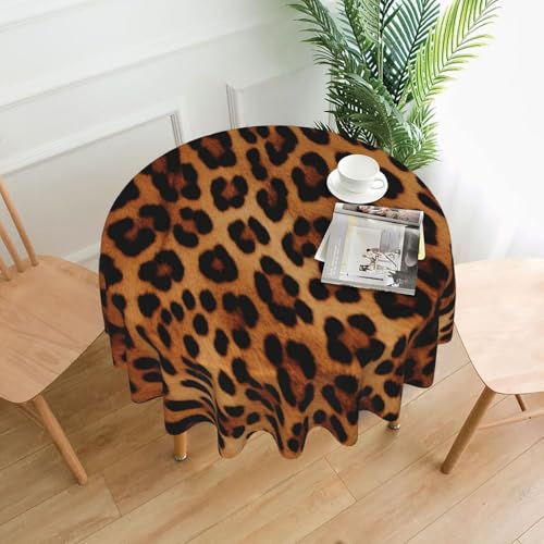 DCARSETCV Runde Tischdecke mit Leopardenmuster, 152,4 cm, waschbar, Tischdecke für Küche, Esszimmer, Dekoration, Hochzeitsfeiern DCARSETCV Runde Tischdecke mit Leopardenmuster, 152,4 cm, waschbar, Tischdecke für Küche, Esszimmer, Dekoration, Hochzeitsfeiern von DCARSETCV