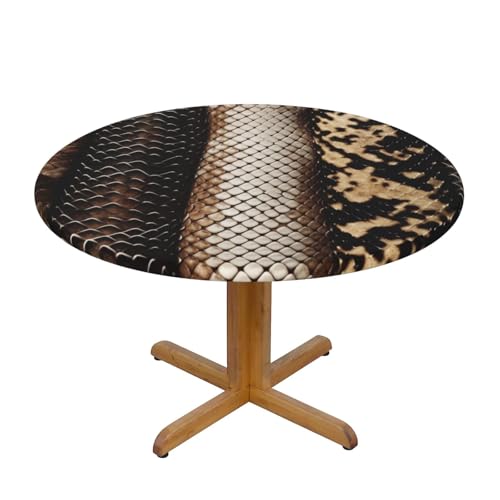 DCARSETCV Runde Tischdecke mit Schlangenhaut-Motiv, klein, waschbar, Tischdecke mit elastischem Rand, für Küche, Esszimmer, Hochzeit, Partys DCARSETCV Runde Tischdecke mit Schlangenhaut-Motiv, klein, waschbar, Tischdecke mit elastischem Rand, für Küche, Esszimmer, Hochzeit, Partys von DCARSETCV