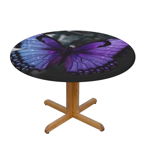 DCARSETCV Runde Tischdecke mit Schmetterlings-Motiv, klein, waschbar, Tischdecke mit elastischem Rand, für Küche, Esszimmer, Hochzeit, Partys DCARSETCV Runde Tischdecke mit Schmetterlings-Motiv, klein, waschbar, Tischdecke mit elastischem Rand, für Küche, Esszimmer, Hochzeit, Partys von DCARSETCV