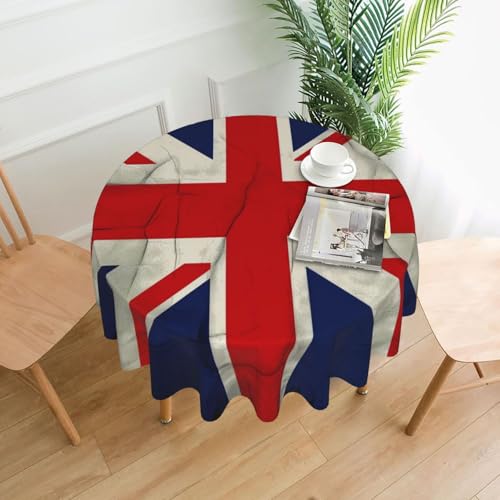 DCARSETCV Runde Tischdecke mit UK-Flagge, bedruckt, 152,4 cm, Stoff-Tischdecke, waschbar, Tischdecke für Küche, Esszimmer, Dekoration, Hochzeitsfeiern DCARSETCV Runde Tischdecke mit UK-Flagge, bedruckt, 152,4 cm, Stoff-Tischdecke, waschbar, Tischdecke für Küche, Esszimmer, Dekoration, Hochzeitsfeiern von DCARSETCV