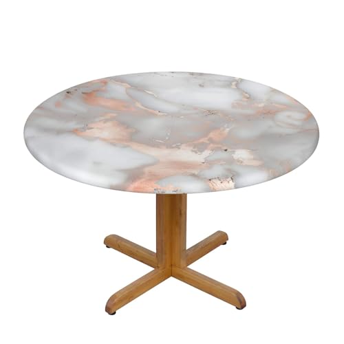 DCARSETCV Runde Tischdecke mit weißem Marmor, Rotgold, bedruckt, kleine Größe, Stofftischdecke, waschbar, Tischdecke mit elastischem Rand, für Küche, Esszimmer, Hochzeit, Partys DCARSETCV Runde Tischdecke mit weißem Marmor, Rotgold, bedruckt, kleine Größe, Stofftischdecke, waschbar, Tischdecke mit elastischem Rand, für Küche, Esszimmer, Hochzeit, Partys von DCARSETCV