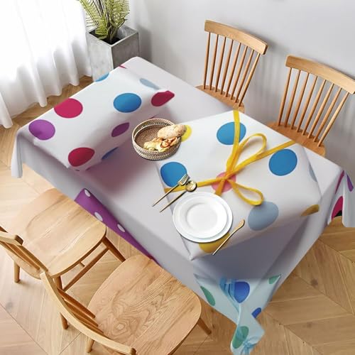 DCARSETCV Schöne rechteckige Tischdecke mit Punktemuster, 228 x 152 cm, waschbare Tischdecke für Küche, Esszimmer, Hochzeit, Partys DCARSETCV Schöne rechteckige Tischdecke mit Punktemuster, 228 x 152 cm, waschbare Tischdecke für Küche, Esszimmer, Hochzeit, Partys von DCARSETCV