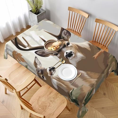 DCARSETCV Tischdecke, bedruckt, rechteckig, 228 x 152 cm, Stoff-Tischdecke, waschbar, Tischdecke für Küche, Esszimmer, Hochzeit, Partys DCARSETCV Tischdecke, bedruckt, rechteckig, 228 x 152 cm, Stoff-Tischdecke, waschbar, Tischdecke für Küche, Esszimmer, Hochzeit, Partys von DCARSETCV