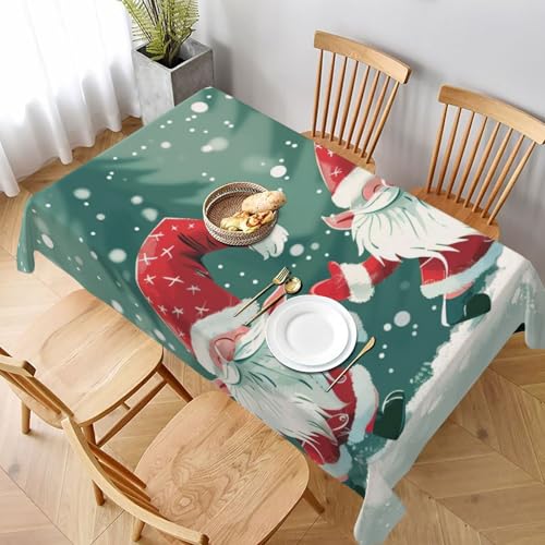 DCARSETCV Weihnachtliche Tischdecke mit lustigem Zwerg, bedruckt, rechteckig, 228 x 152 cm, Stoff-Tischdecke, waschbar, Tischdecke für Küche, Esszimmer, Hochzeit, Partys DCARSETCV Weihnachtliche Tischdecke mit lustigem Zwerg, bedruckt, rechteckig, 228 x 152 cm, Stoff-Tischdecke, waschbar, Tischdecke für Küche, Esszimmer, Hochzeit, Partys von DCARSETCV