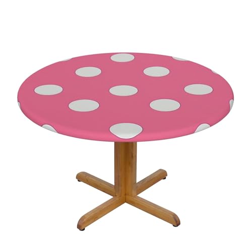 DCARSETCV Weiße runde Tischdecke mit Punktemuster, mittelgroß, Stofftischdecke, waschbar, Tischdecke mit elastischem Rand, für Küche, Esszimmer, Hochzeit, Partys DCARSETCV Weiße runde Tischdecke mit Punktemuster, mittelgroß, Stofftischdecke, waschbar, Tischdecke mit elastischem Rand, für Küche, Esszimmer, Hochzeit, Partys von DCARSETCV