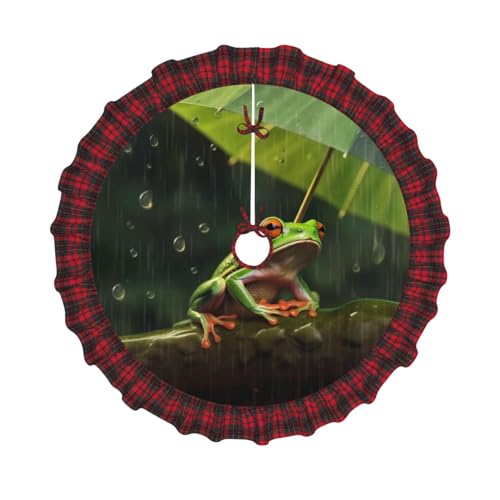 Frosch und Regen bedruckter Weihnachtsbaumrock 121,9 cm Weihnachtsbaum-Abdeckung Matte Dekor Bauernhaus Baumröcke mit roten Karo-Dekorationen für Zuhause, Party, Urlaub Dekor Frosch und Regen bedruckter Weihnachtsbaumrock 121,9 cm Weihnachtsbaum-Abdeckung Matte Dekor Bauernhaus Baumröcke mit roten Karo-Dekorationen für Zuhause, Party, Urlaub Dekor von DCARSETCV