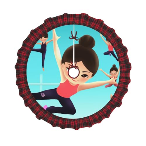 Gymnastik-Spiel, bedruckter Weihnachtsbaumrock, 121,9 cm, Weihnachtsbaum-Abdeckung, Matte, Dekoration, Bauernhaus-Baumröcke mit roten Karo-Dekorationen für Zuhause, Party, Urlaub, Dekoration Gymnastik-Spiel, bedruckter Weihnachtsbaumrock, 121,9 cm, Weihnachtsbaum-Abdeckung, Matte, Dekoration, Bauernhaus-Baumröcke mit roten Karo-Dekorationen für Zuhause, Party, Urlaub, Dekoration von DCARSETCV