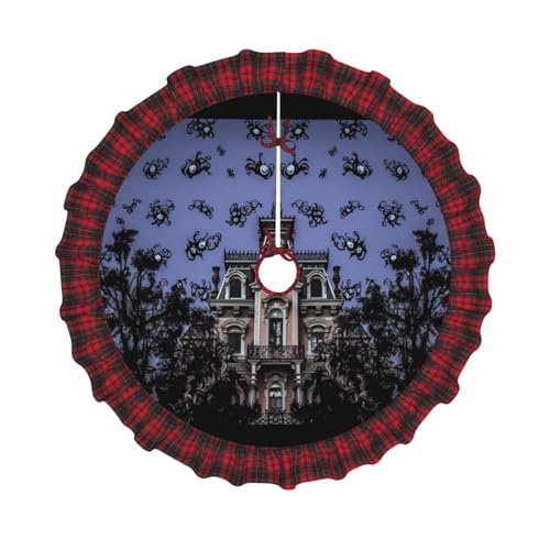 Haunted Mansion Bedruckter Weihnachtsbaumrock 121,9 cm Weihnachtsbäume Abdeckung Matte Dekor Bauernhaus Baumröcke mit roten Karo-Dekorationen für Zuhause, Party, Urlaub Dekor Haunted Mansion Bedruckter Weihnachtsbaumrock 121,9 cm Weihnachtsbäume Abdeckung Matte Dekor Bauernhaus Baumröcke mit roten Karo-Dekorationen für Zuhause, Party, Urlaub Dekor von DCARSETCV