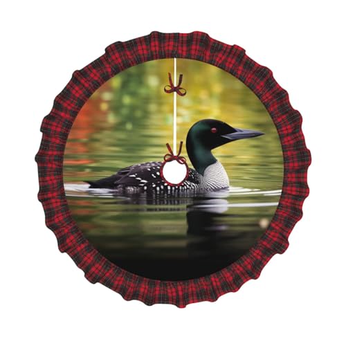 Loon Nature Weihnachtsbaumrock mit Vogelmotiv, 121,9 cm, Dekoration für Weihnachtsbaum, Bauernhaus, Baumröcke mit rotem Karomuster, Dekoration für Zuhause, Party, Urlaub, Dekoration Loon Nature Weihnachtsbaumrock mit Vogelmotiv, 121,9 cm, Dekoration für Weihnachtsbaum, Bauernhaus, Baumröcke mit rotem Karomuster, Dekoration für Zuhause, Party, Urlaub, Dekoration von DCARSETCV