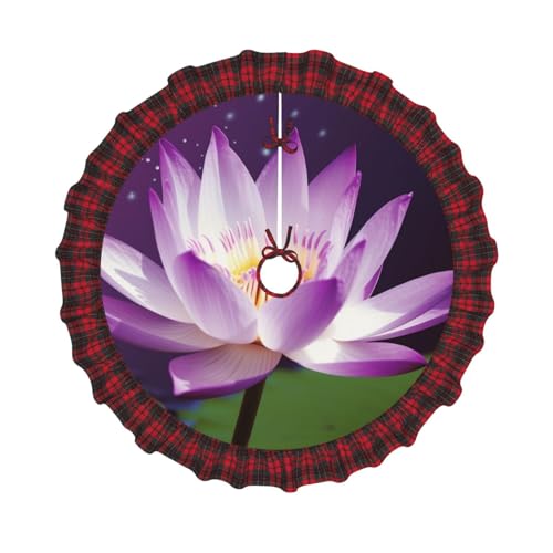 Weihnachtsbaumdecke mit Blumen, bedruckt bei Nacht, 121,9 cm, Dekoration für Weihnachtsbaum, Bauernhaus, Baumröcke mit roten Karomustern, Dekoration für Zuhause, Party, Urlaub Weihnachtsbaumdecke mit Blumen, bedruckt bei Nacht, 121,9 cm, Dekoration für Weihnachtsbaum, Bauernhaus, Baumröcke mit roten Karomustern, Dekoration für Zuhause, Party, Urlaub von DCARSETCV