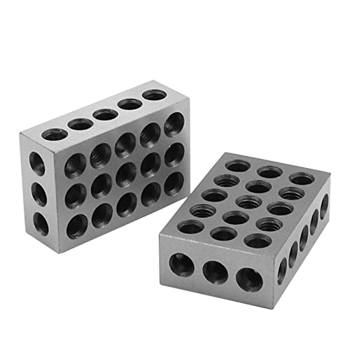 2 STÜCKE 23 Löcher Blocklehre Parallelspannstahlblock Präzisionsabgestimmter Maschinist Messwerkzeuge(2pcs 0.0002) von DCDCD