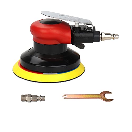 Power Buffer Polisher, 125 mm/150 mm pneumatischer Exzenterschleifer, Druckluftschleifer, Vakuum-Exzenterpolierschleifmaschine, pneumatische Werkzeuge, 12.500 U/min(5 In Sander) von DCDCD