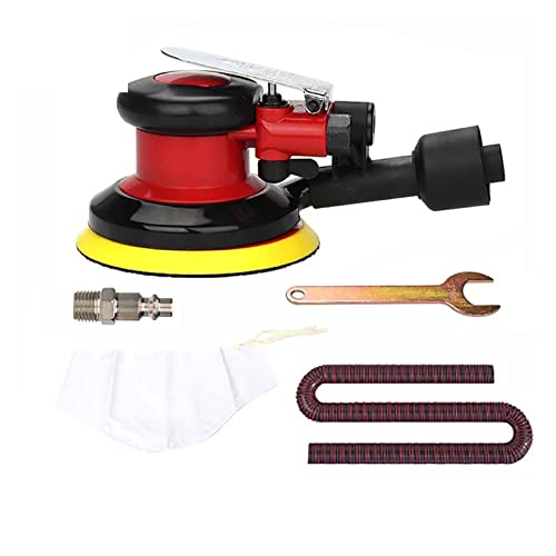 Power Buffer Polisher, 125 mm/150 mm pneumatischer Exzenterschleifer, Druckluftschleifer, Vakuum-Exzenterpolierschleifmaschine, pneumatische Werkzeuge, 12.500 U/min(5 In Vacuum Sander) von DCDCD