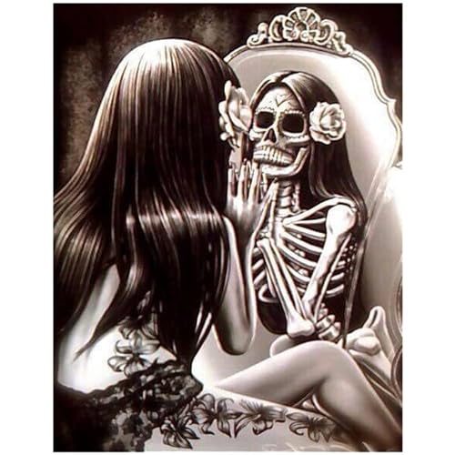 5D Diamond Painting Eckige steine Schädel Skull im Spiegel 40x50cm Diamant Gemälde Malen nach Zahlen Waschbär Bilder aus Strasssteinen Erwachsene Malerei Kreuzstich Set Bastelbilder Wandaufkleber 5D Diamond Painting Eckige steine Schädel Skull im Spiegel 40x50cm Diamant Gemälde Malen nach Zahlen Waschbär Bilder aus Strasssteinen Erwachsene Malerei Kreuzstich Set Bastelbilder Wandaufkleber von DCIDBEI