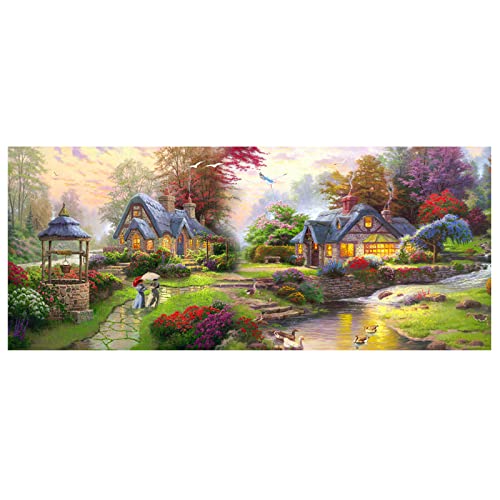 DCIDBEI 110 x 50 cm 5D DIY Diamantmalerei Rund, Diamond Painting großes Format Landschaft, Diamant Puzzle, kreative Hobbys Erwachsene Kunst ||| europäisches Landhaus DCIDBEI 110 x 50 cm 5D DIY Diamantmalerei Rund, Diamond Painting großes Format Landschaft, Diamant Puzzle, kreative Hobbys Erwachsene Kunst ||| europäisches Landhaus von DCIDBEI