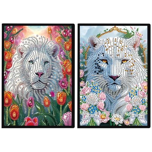 DCIDBEI 2 Pack Diamond Painting Notizblock Tiger Löwe für Erwachsene Diamond Painting Notizbuch Notizbücher Schulbedarf Schulanfang Skizzenbuch Übenheft e zum Geburtstag Weihnachten 50 Blätter DCIDBEI 2 Pack Diamond Painting Notizblock Tiger Löwe für Erwachsene Diamond Painting Notizbuch Notizbücher Schulbedarf Schulanfang Skizzenbuch Übenheft e zum Geburtstag Weihnachten 50 Blätter von DCIDBEI
