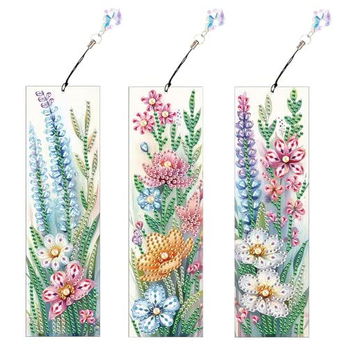 DCIDBEI 3 Stücke 5D Diamant Malerei Lesezeichen Kits Blumen Diamond Art Painting Bookmark Buchmarkierungen DIY Perlen Leder Quaste Lesezeichen Handwerk für Erwachsene Anfänger Blumen DCIDBEI 3 Stücke 5D Diamant Malerei Lesezeichen Kits Blumen Diamond Art Painting Bookmark Buchmarkierungen DIY Perlen Leder Quaste Lesezeichen Handwerk für Erwachsene Anfänger Blumen von DCIDBEI