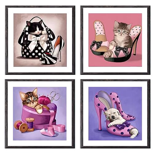 DCIDBEI 30x30CM 5D Diamond Painting Katze Frau, DIY 4 Pack Diamant Malerei Mosaik Diamant Tiere Anime,Erwachsene Kreative Freizeit Komplettset Kit Kinder, 4 Pack High Heels und Katze DCIDBEI 30x30CM 5D Diamond Painting Katze Frau, DIY 4 Pack Diamant Malerei Mosaik Diamant Tiere Anime,Erwachsene Kreative Freizeit Komplettset Kit Kinder, 4 Pack High Heels und Katze von DCIDBEI