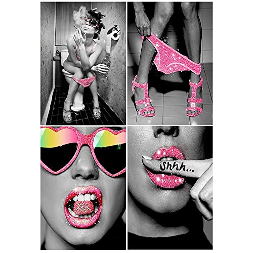DCIDBEI 4 Pack Diamond Painting 30x40 cm Sexy Woman Pink Lippen Diamant Painting Bilder Basteln für Erwachsene Frauen DCIDBEI 4 Pack Diamond Painting 30x40 cm Sexy Woman Pink Lippen Diamant Painting Bilder Basteln für Erwachsene Frauen von DCIDBEI