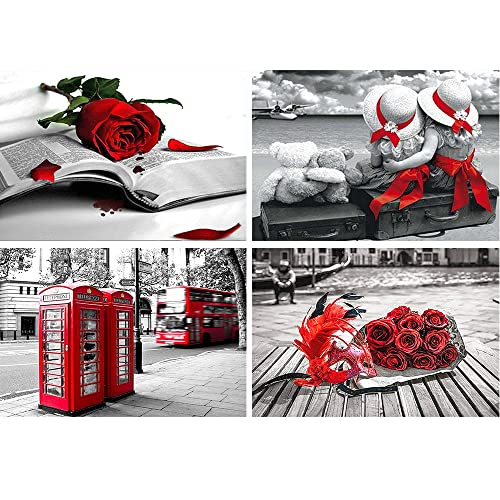 DCIDBEI 40 x 30CM 5D Diamant Painting Bilder Rose Liebe, Puzzle Diamond Landschaft Schwarz Rot, Wand Büro Wohnzimmer Erwachsene,Basteln, Malen & Handarbeiten || Kinder Freundschaft DCIDBEI 40 x 30CM 5D Diamant Painting Bilder Rose Liebe, Puzzle Diamond Landschaft Schwarz Rot, Wand Büro Wohnzimmer Erwachsene,Basteln, Malen & Handarbeiten || Kinder Freundschaft von DCIDBEI