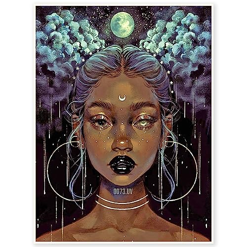 DCIDBEI 40 x 50 CM 5D Diamant-Stickerei Rund für Kinder, DIY Diamond Painting Frau Anime, kreative Hobbys für Erwachsene, Schlafzimmer Büro Dekoration, Göttin der Nacht DCIDBEI 40 x 50 CM 5D Diamant-Stickerei Rund für Kinder, DIY Diamond Painting Frau Anime, kreative Hobbys für Erwachsene, Schlafzimmer Büro Dekoration, Göttin der Nacht von DCIDBEI
