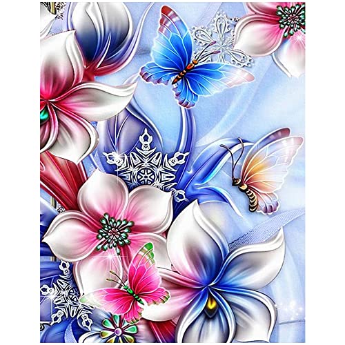 DCIDBEI 40 x 50 cm 5D Diamond Painting Square Drill, DIY Diamant-Stickerei abstrakt, luxuriös, für Erwachsene, Kinder, Diamant Kunst Wohnzimmer Schlafzimmer Dekoration | Rot und Blau Blumen DCIDBEI 40 x 50 cm 5D Diamond Painting Square Drill, DIY Diamant-Stickerei abstrakt, luxuriös, für Erwachsene, Kinder, Diamant Kunst Wohnzimmer Schlafzimmer Dekoration | Rot und Blau Blumen von DCIDBEI
