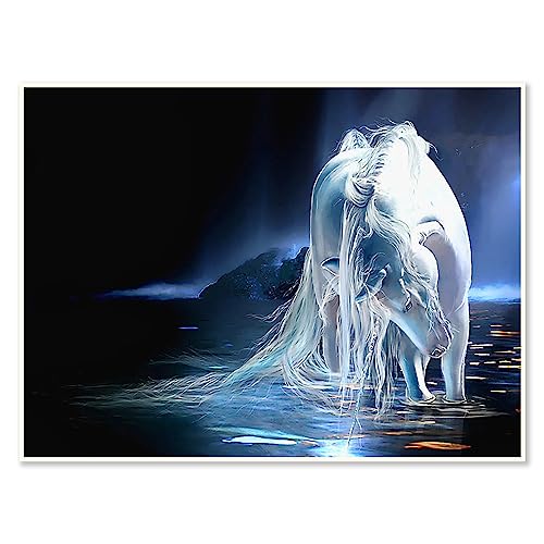 DCIDBEI 40x30CM 5D DIY Runde Diamond Painting Fantasy Tier || Diamant Stickerei weißes Pferd || kreatives Handwerk für Kinder || Dekoration Zimmer Büro || Diamant Malerei Cartoon DCIDBEI 40x30CM 5D DIY Runde Diamond Painting Fantasy Tier || Diamant Stickerei weißes Pferd || kreatives Handwerk für Kinder || Dekoration Zimmer Büro || Diamant Malerei Cartoon von DCIDBEI