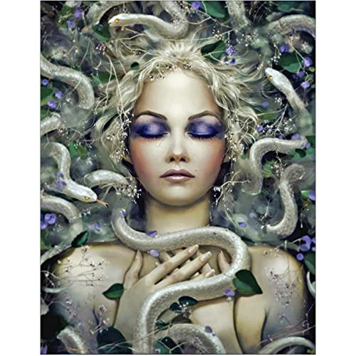 DCIDBEI 40x50CM Frau Diamant-Stickerei komplettes Set quadratisch, Diamond Painting Kopf Schlange, Wanddekoration, Schlafzimmer,Basteln, Malen & Handarbeiten Horror || weißhaarige Meduse DCIDBEI 40x50CM Frau Diamant-Stickerei komplettes Set quadratisch, Diamond Painting Kopf Schlange, Wanddekoration, Schlafzimmer,Basteln, Malen & Handarbeiten Horror || weißhaarige Meduse von DCIDBEI